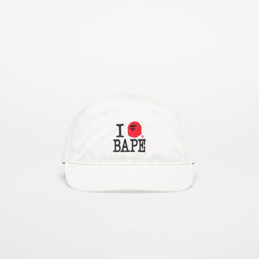Korkki BAPE A BATHING APE Logo Cotton Twill Cap Valkoinen | 001CPL301314MWHT