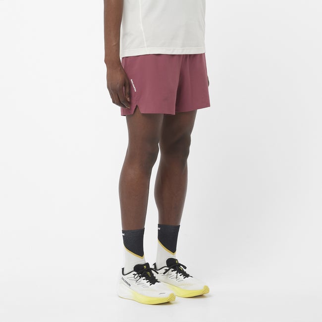 Shortsit Salomon Shakeout Easy 5" Running Shorts Burgundia | LC2704900
