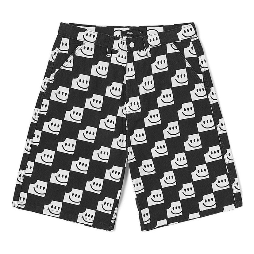 Shortsit Vans Checkerboard Smiley Shorts Musta | VN000EVTCAF