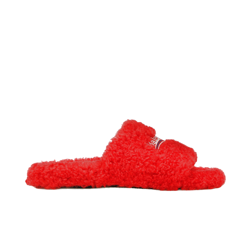 Tennarit ja kengät Balenciaga Furry Slide Red Punainen | 654747W2DO16596