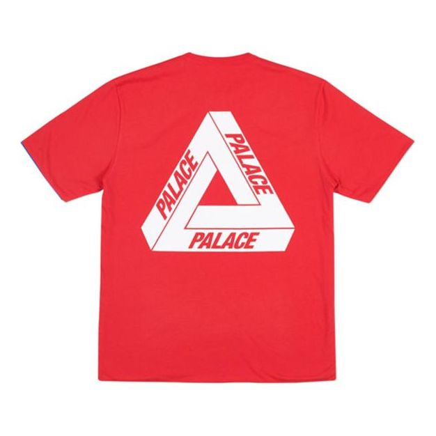 T-paita Palace Reverso Og Large Triangle Double Sided Short Sleeve T-Shirt Punainen | P14ES062, 0