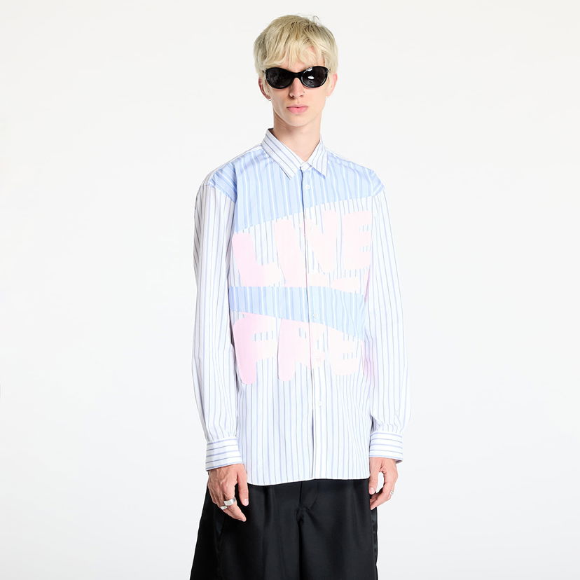 Paita Comme des Garçons SHIRT Woven Shirt White/ Mix Sininen | FN-B026 White