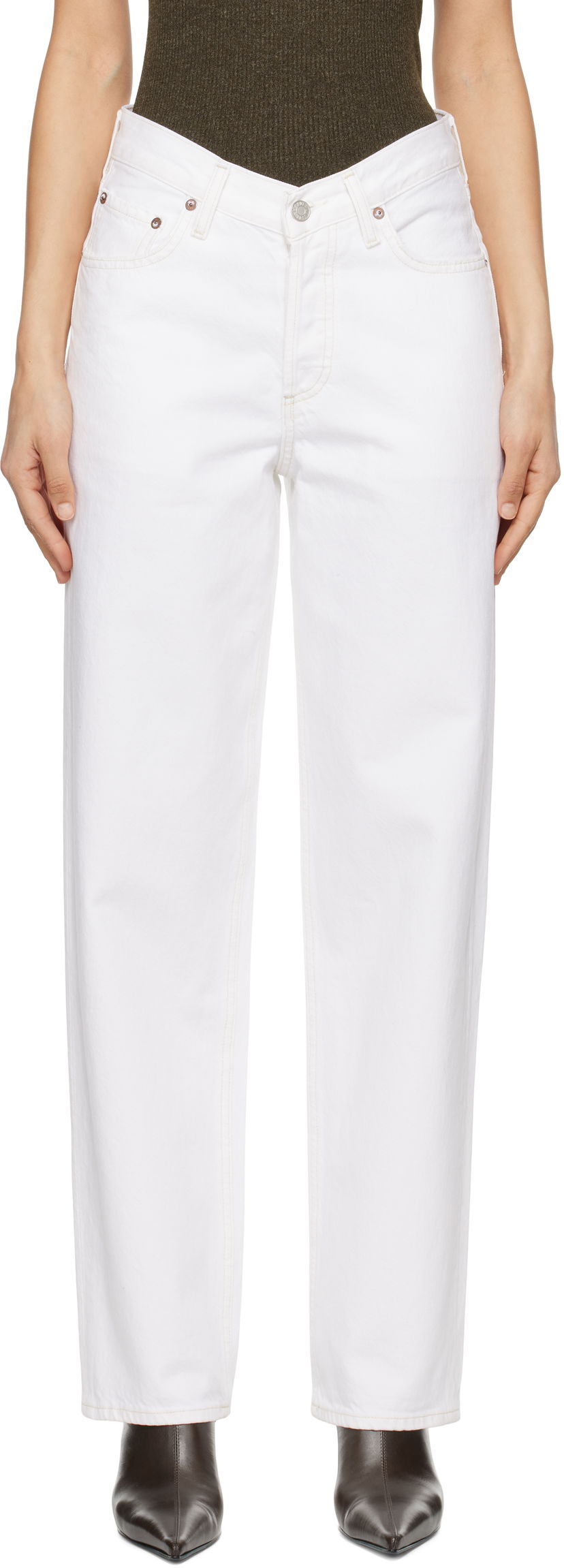 Jeans AGOLDE AGOLDE V-Waist Baggy Jeans Valkoinen | A208-1183
