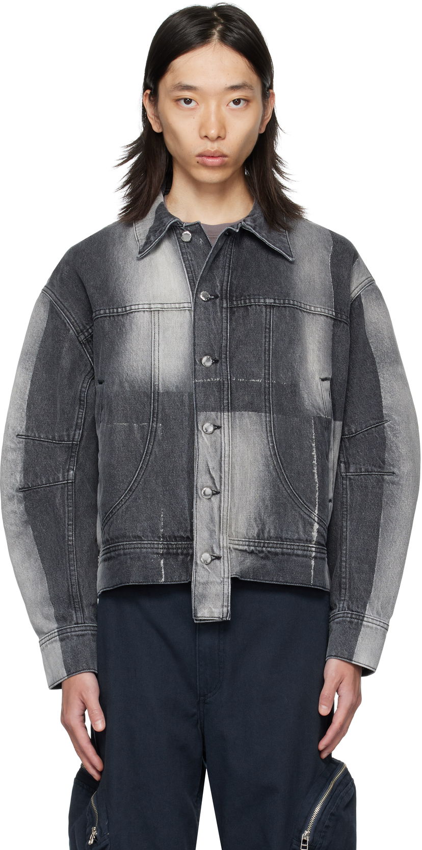 Takki Eckhaus Latta Eckhaus Latta 'El Jacket Redux' Denim Jacket Harmaa | 1224-EL-PF25-SF