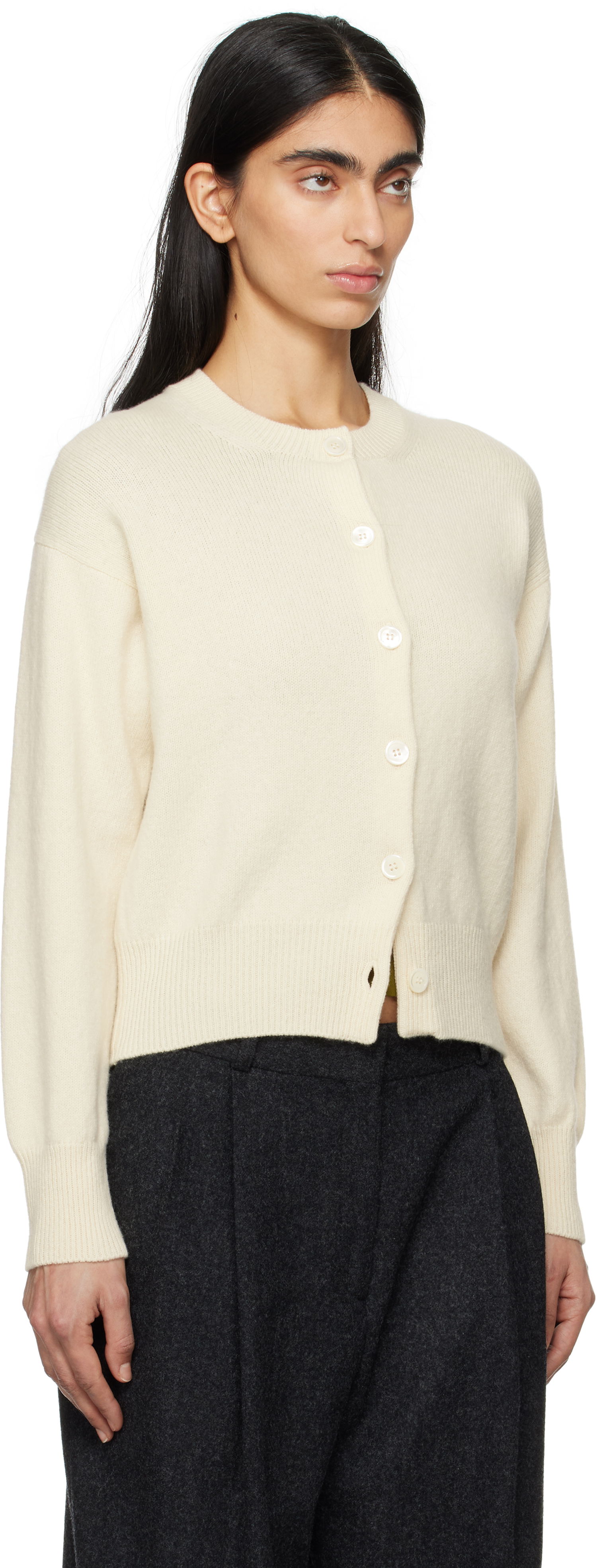 Villapaita &Daughter &Daughter Ada Crewneck Cardigan Valkoinen | HKN03905, 1