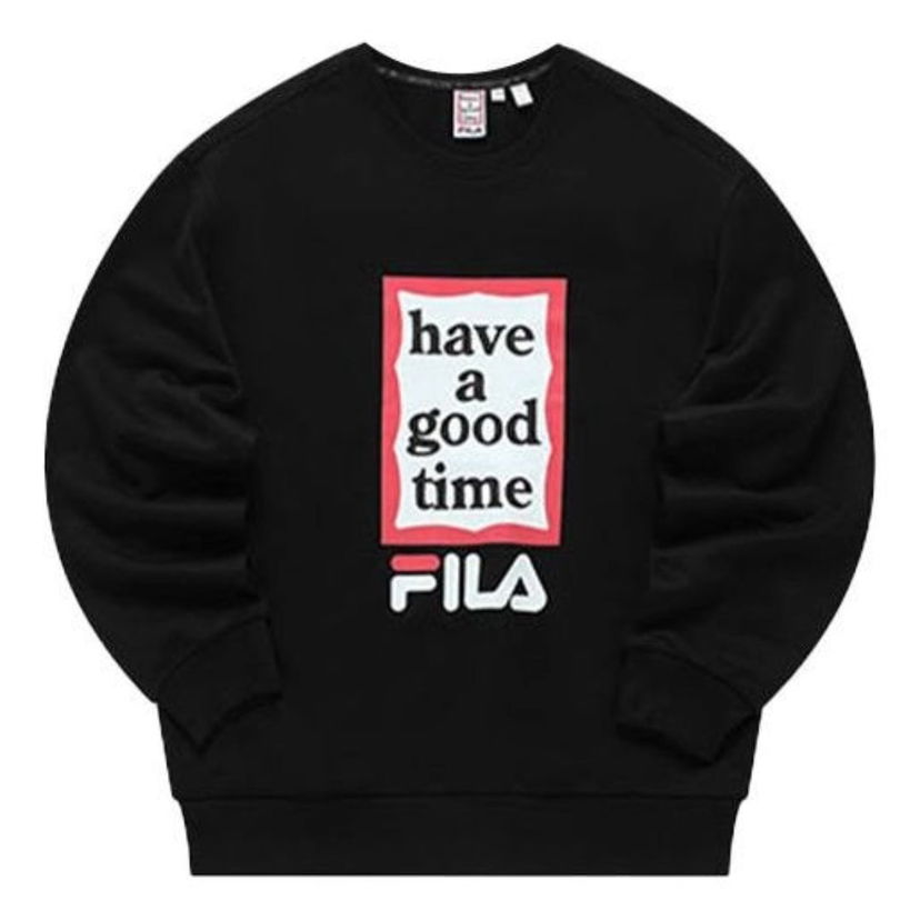 Huppari FILA Have a good time Collaboration Sweatshirt Musta | F11U149204F-BK