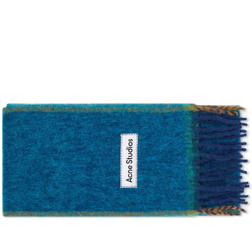 Huivi Acne Studios Vally Solid Scarf "Turquoise Blue" Tummansininen | CA0290-AAP