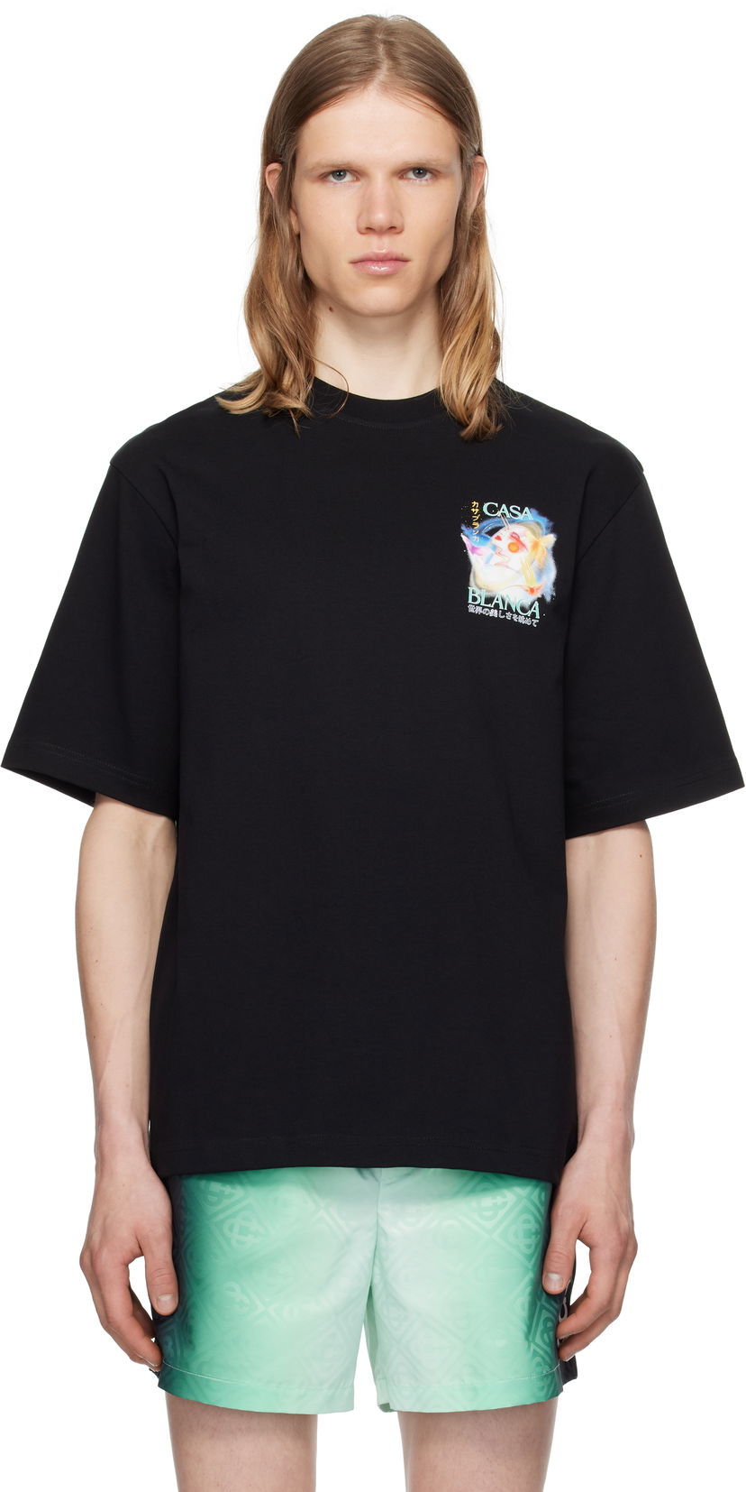T-paita Casablanca Casablanca Galactic Connection Graphic T-Shirt Musta | MPF25-JTS-044-05