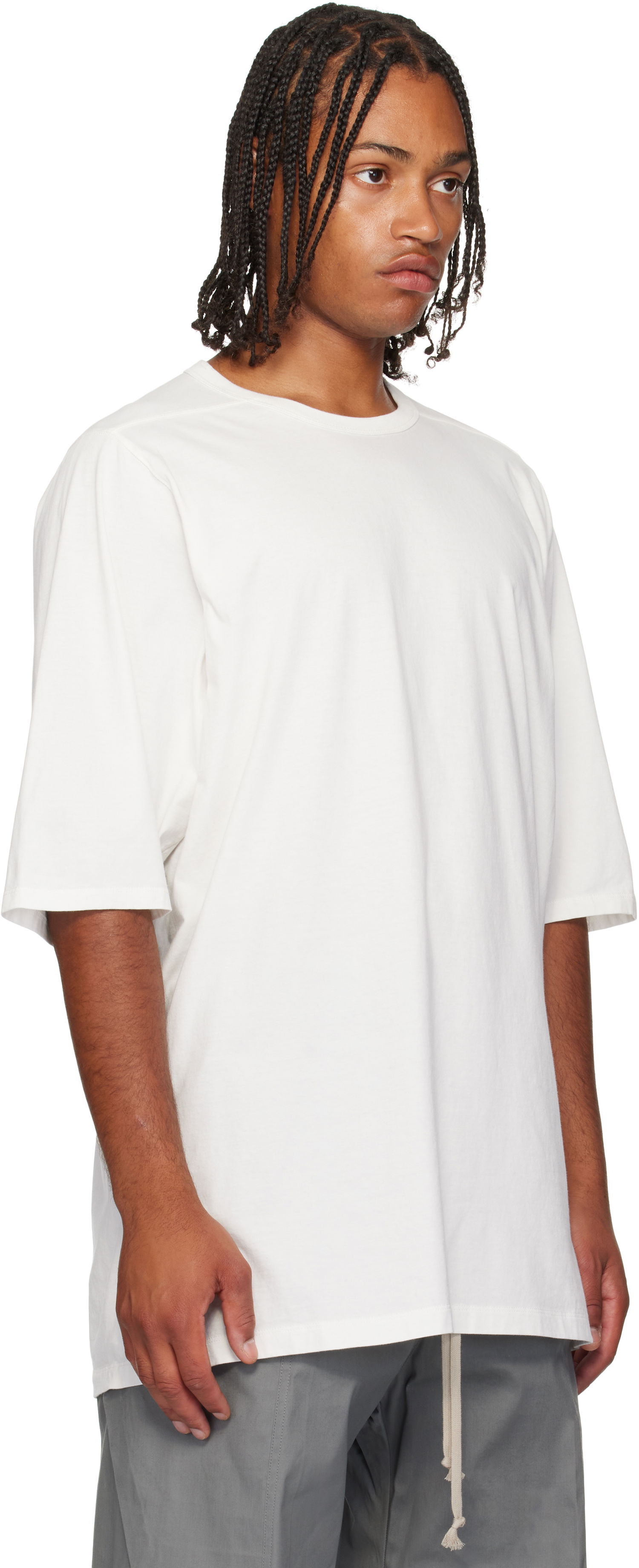 T-paita Rick Owens Rick Owens Concordians Jumbo Short Sleeve T-Shirt Valkoinen | RU02E1274 JA, 1