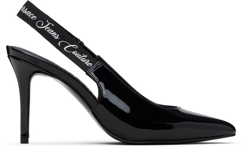 Kengänhoito Versace Versace Jeans Couture Scarlett Slingback Mid Heels Musta | E79VA3S52_EZS859