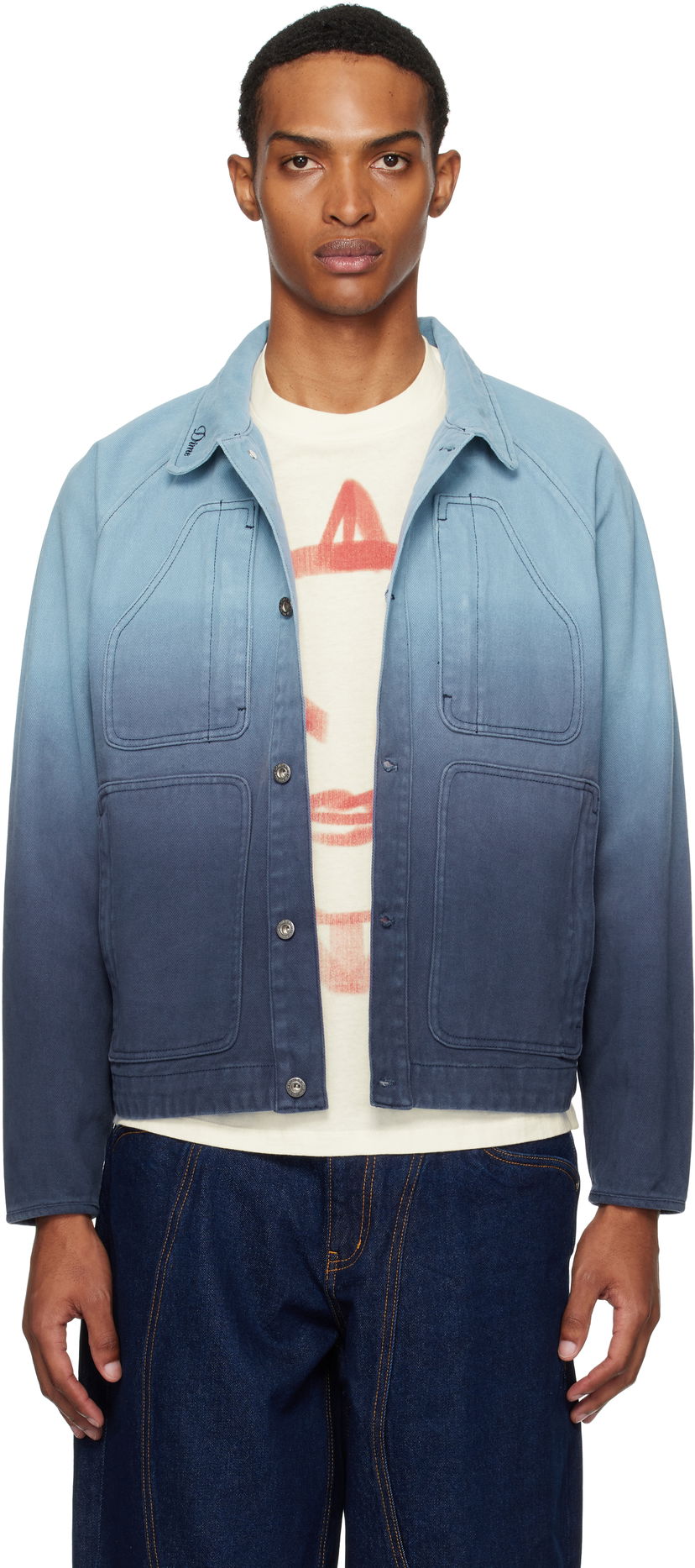 Takki Dime Dime Dipped Chore Jacket Sininen | DIMESU252BLU