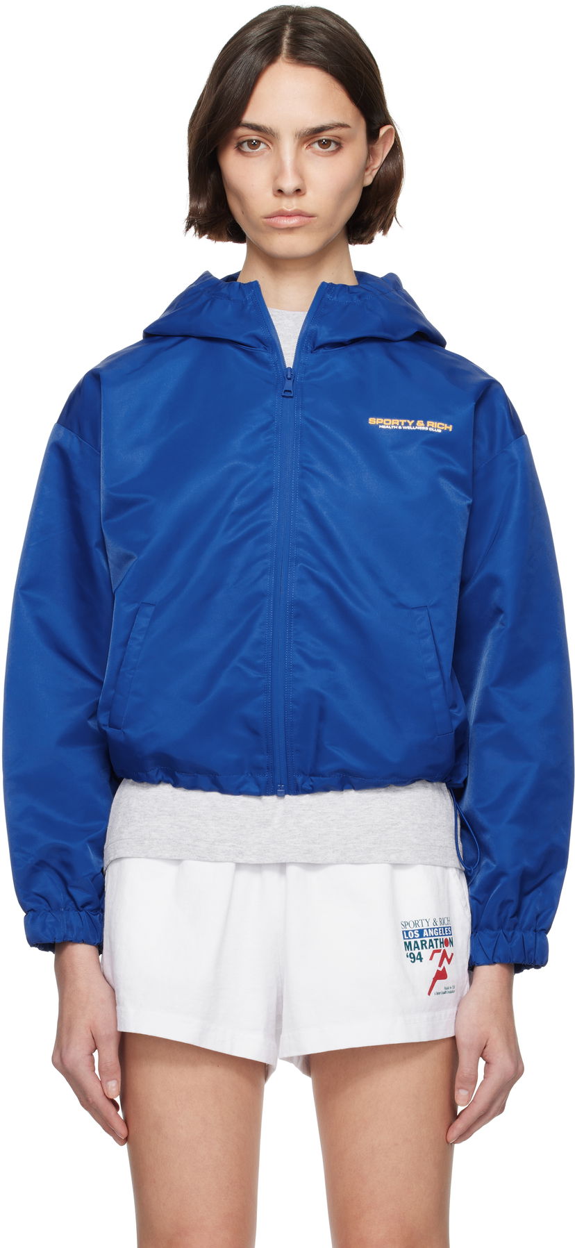 Tuulitakki Sporty & Rich Sporty & Rich Bold Health Nylon Windbreaker Jacket Sininen | JA017622324BL67
