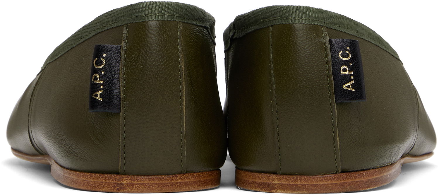 Vaatteet A.P.C. A.P.C. Swan Ballerina Flats Vihreä | PXBVQ-F53295, 1