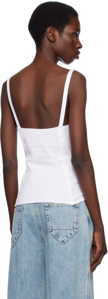 Tankkitoppi Stella McCartney Stella McCartney Corset-Inspired Sleeveless Top Valkoinen | 6J03763SPZ85, 2