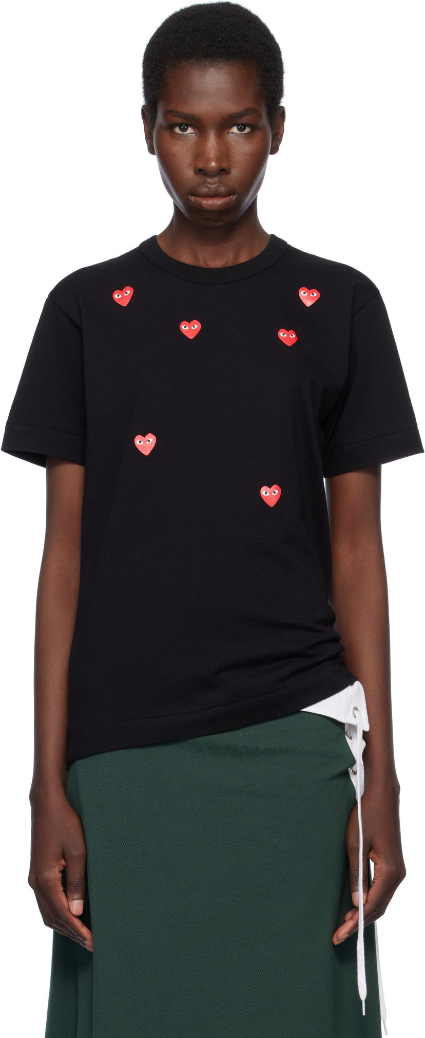 T-paita Comme des Garçons COMME des GARÇONS PLAY Multiple Heart Logo T-Shirt Musta | AX-T338-051