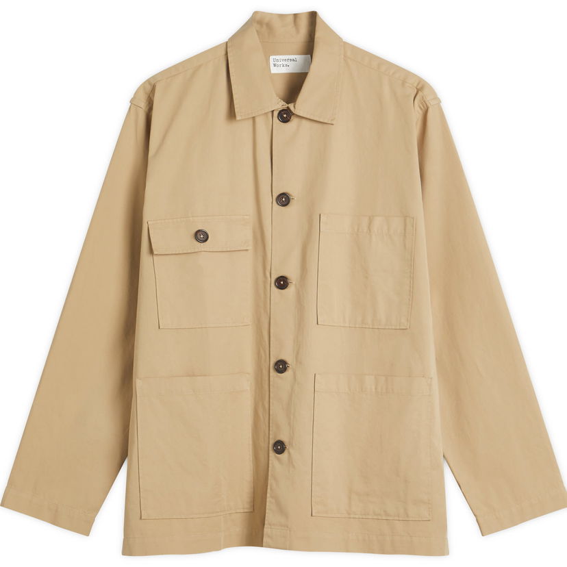 Paita Universal Works Universal Works Military Shirting Dockside Overshirt, Size Large Beige | P32051-SND