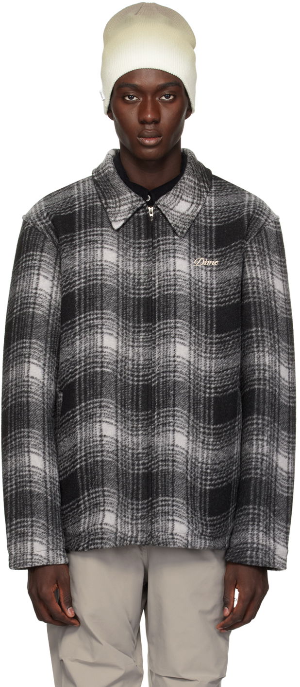Takki Dime Wave Plaid Jacket Harmaa | DIMEHO233CHA