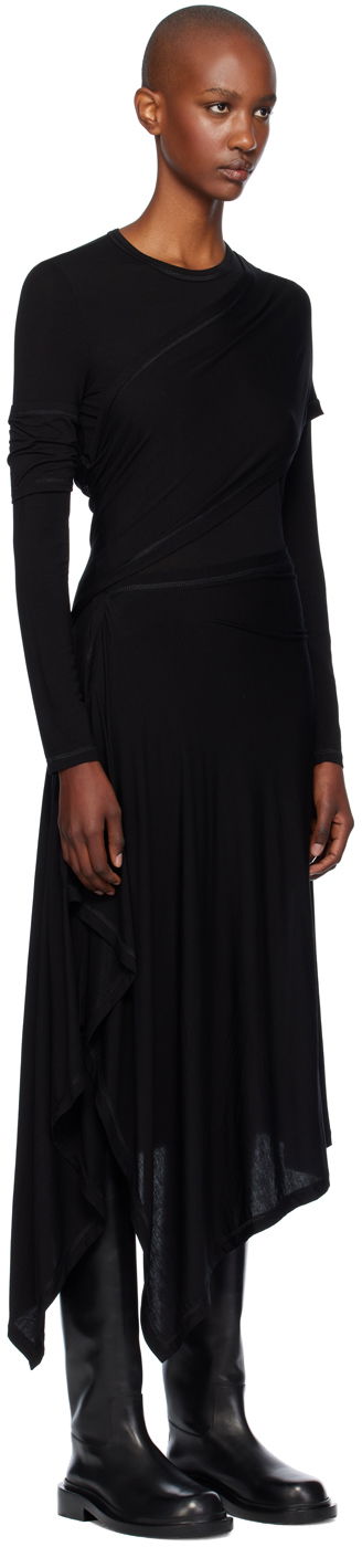 Mekko Helmut Lang Helmut Lang Asymmetric Maxi Dress Musta | O07HW604, 1