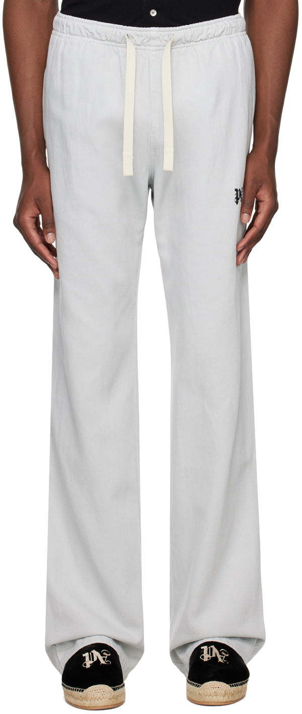 Verryttelyhousut Palm Angels Monogram Travel Sweatpants Harmaa | PMCA141R24FAB0010510