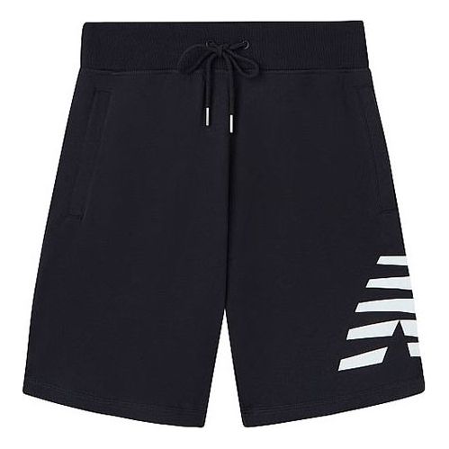 Shortsit New Balance Logo Print Sportswear Shorts Tummansininen | AMS01915-BK