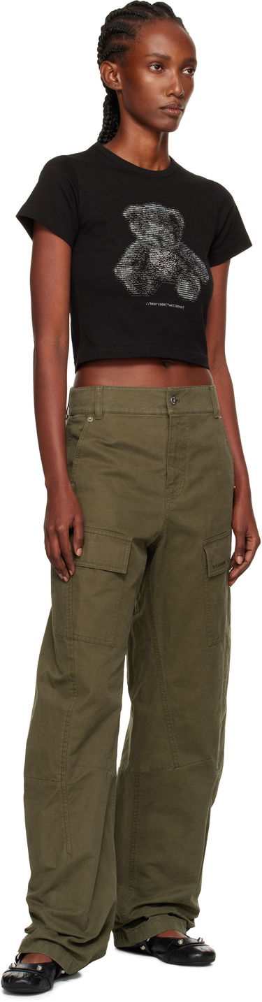 Cargo housut We11done We11done Curved Cargo Trousers Vihreä | WD-PT2-25-216-W-KK, 3