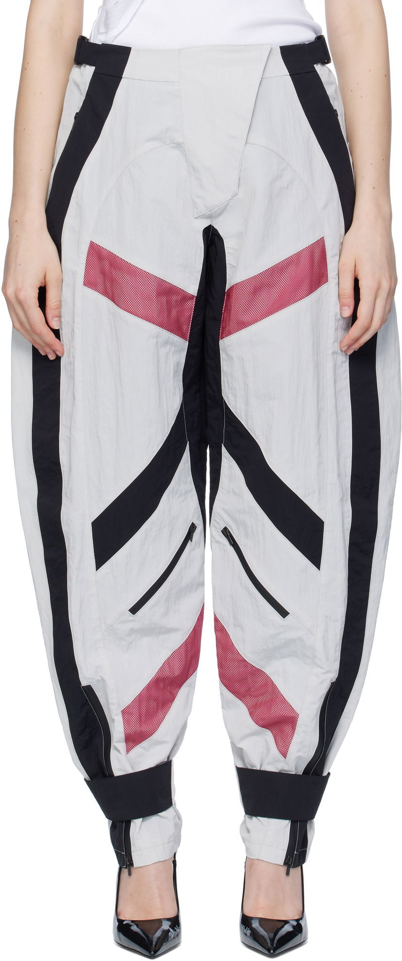 Housut The Attico The Attico Panelled Harem Pants Harmaa | 250WCP00269 PAA100AA