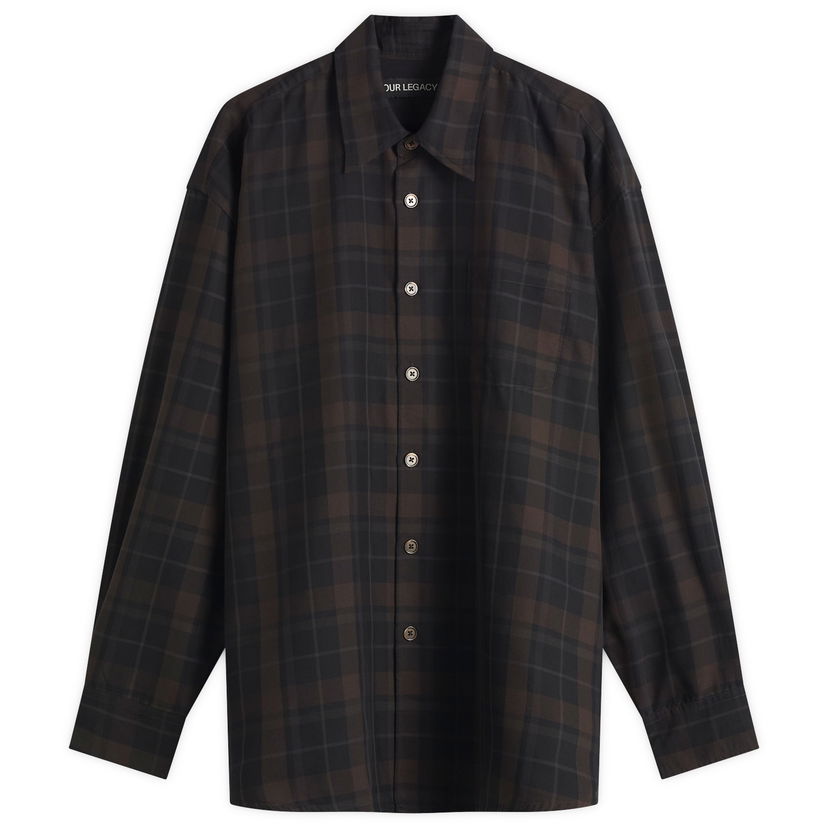 Paita OUR LEGACY Our Legacy Borrowed Shirt, Shadow Check Ruskea | M2252OB
