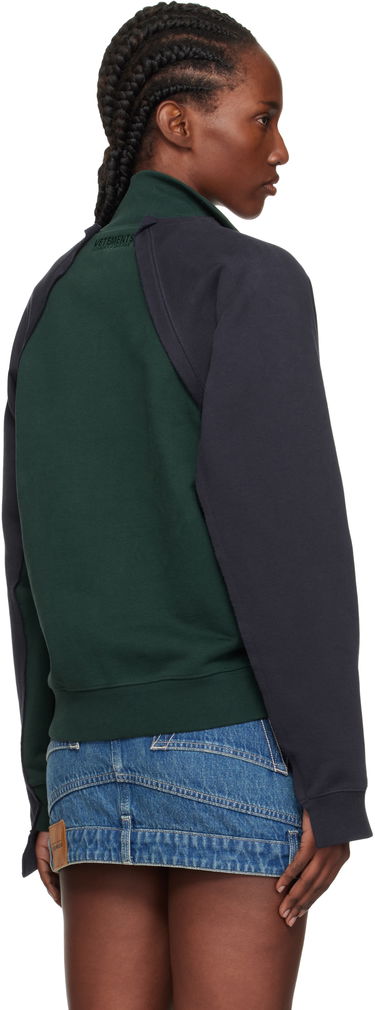 Huppari VETEMENTS Vetements 'Amsterdam' Patched Zip-Up Sweatshirt Tummansininen | UH76ZU760EN, 2