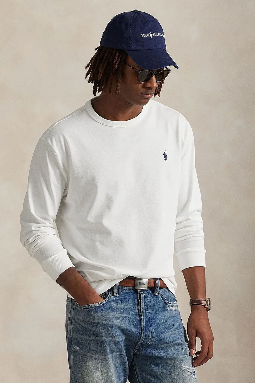 T-paita Polo by Ralph Lauren Polo Ralph Lauren Long Sleeve T-Shirt Valkoinen | 710970697