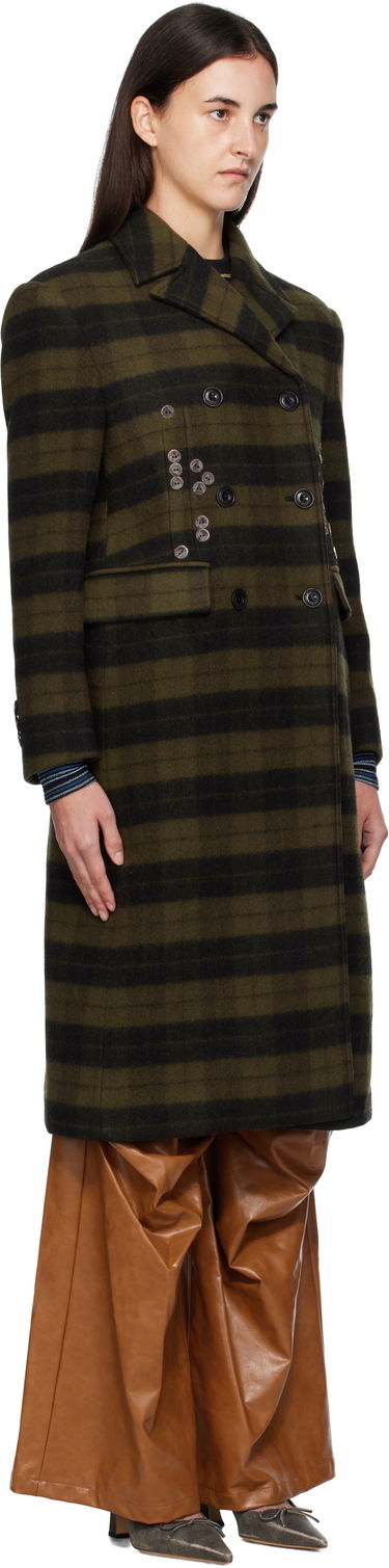 Takit Andersson Bell Andersson Bell Lacie Check Button Coat Vihreä | awa726w, 4