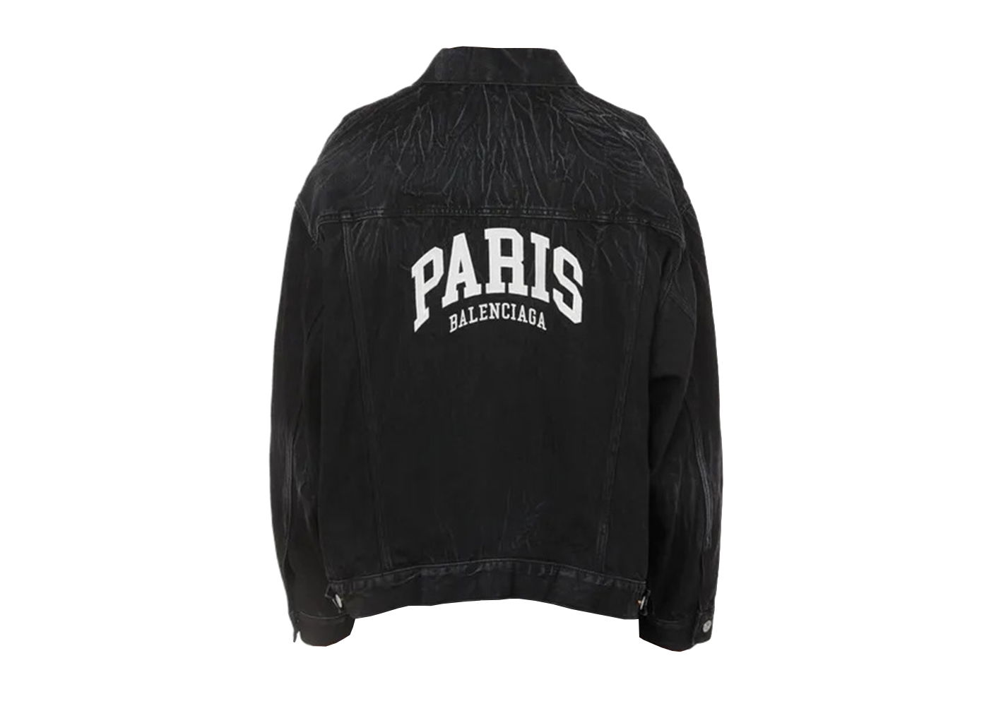 Huppari Balenciaga Cities Paris Large Fit Denim Jacket Musta | 690198TBP470903, 0