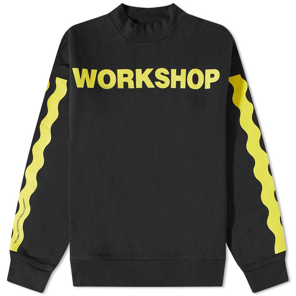 Huppari 032C Workshop Mock Neck Sweatshirt Musta | FW22-C-2020, 0