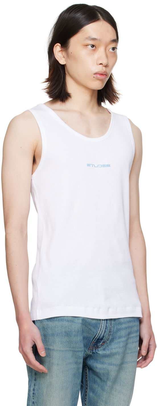 Tankkitoppi Études Pippen White Tank Top Valkoinen | E24MM161A03200, 1