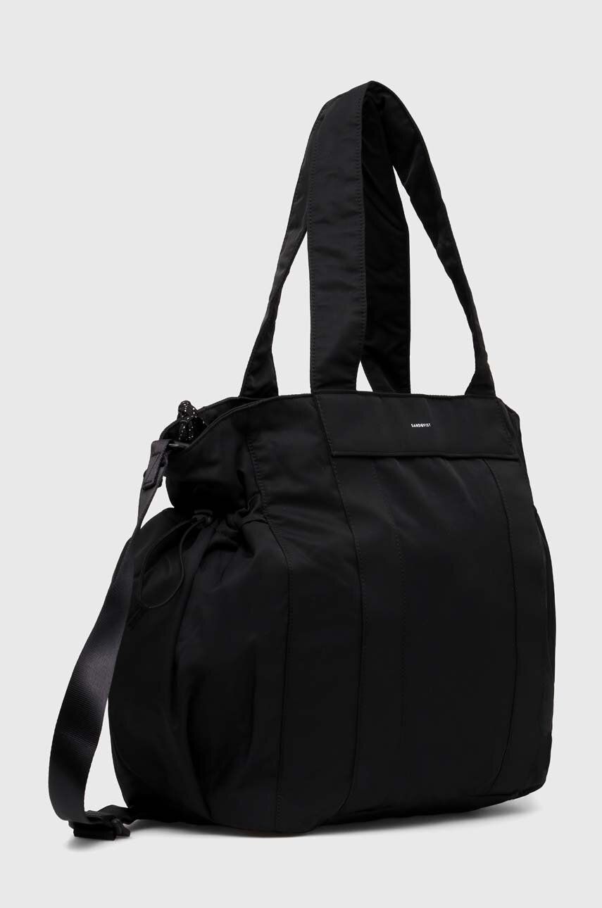 Kangaskassi Sandqvist Sigrid Tote Bag Musta | SQA1881, 1