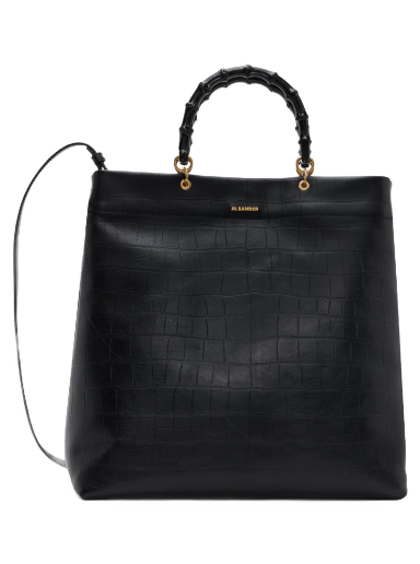 Kangaskassi Jil Sander Medium Leather Tote Bag Musta | J07WC0020_P5383
