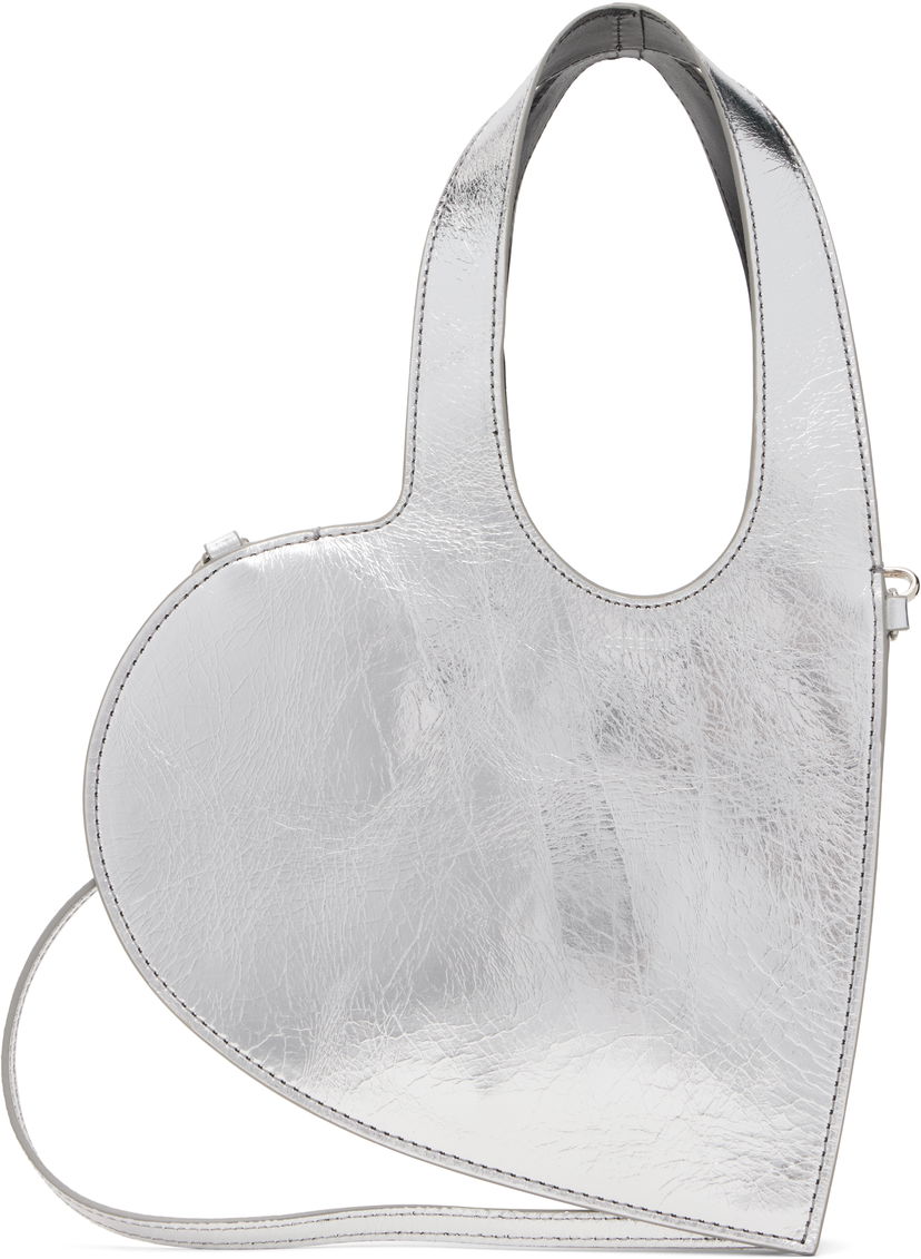 Kangaskassi Coperni Coperni Mini Heart Tote Bag Metallinen | COPBA93F6051