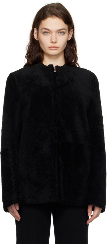 Takki TOTEME TOTEME Zipped Teddy Shearling Jacket Musta | 251-WRO0184-LE0048, 0