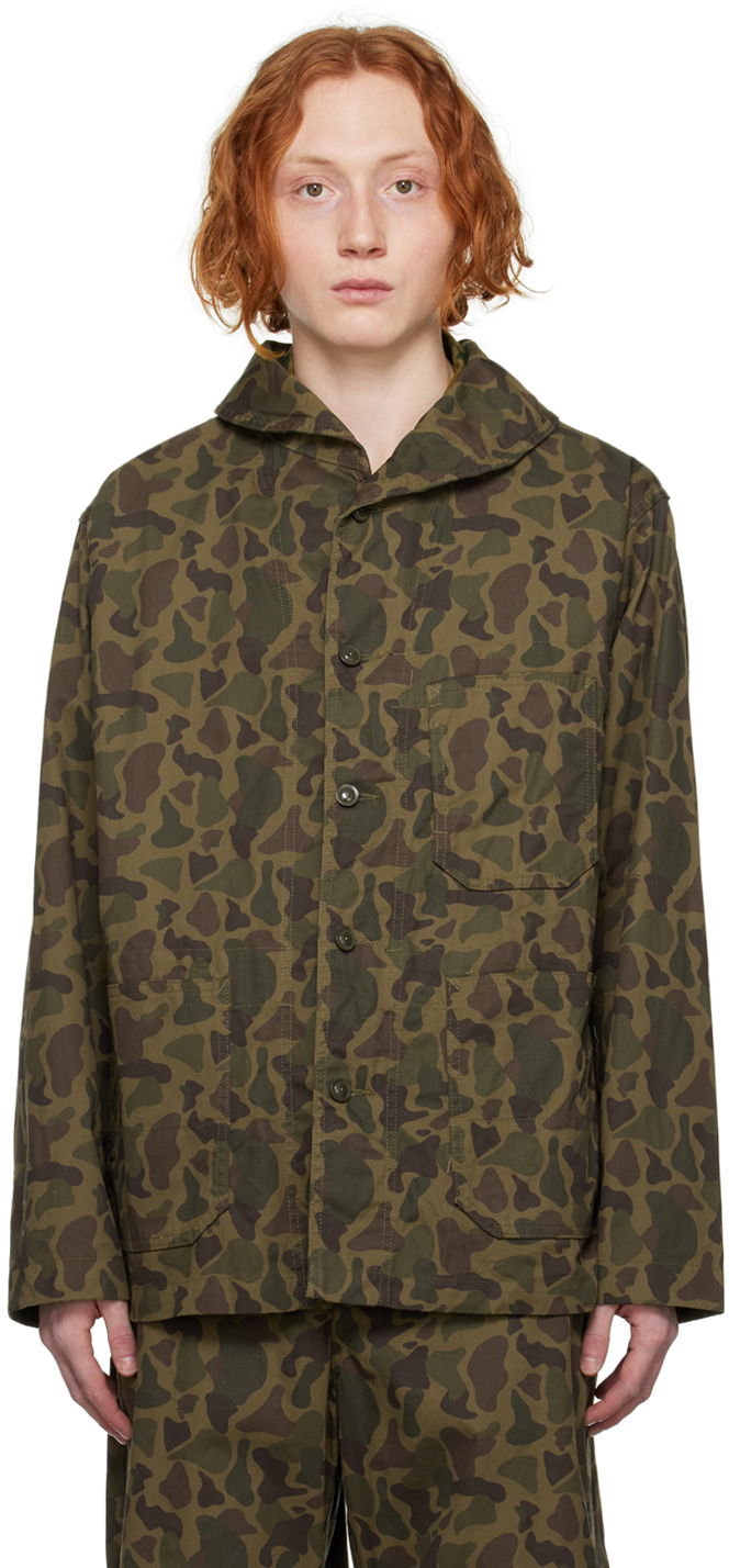 Paita Engineered Garments Camouflage Print Utility Jacket Vihreä | 23S1D042