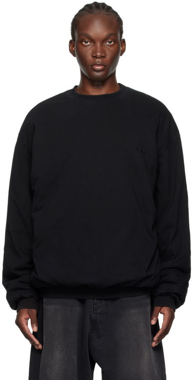 Villapaita We11done We11done Padded Sweatshirt Musta | WD-TS2-24-785-U-BK, 0