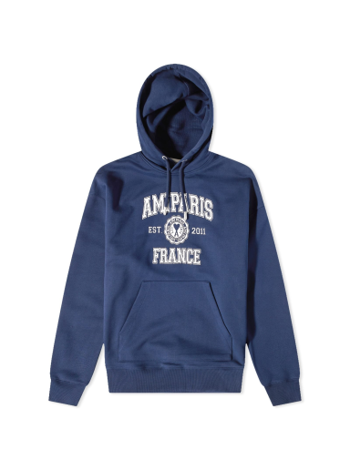 Huppari AMI Paris Varsity Logo Popover Hoody Tummansininen | USW208-747-491