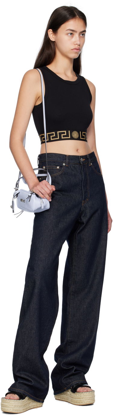 Käsilaukku Versace Versace Tag Bowling Mini Bag Sininen | 1019178_1A14402_1V15P, 3