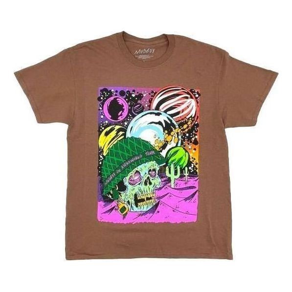 T-paita Cactus Jack by Travis Scott Travis Scott Cactus Jack x Sheck Wes Astroworld Tour Graphic Tee Ruskea | TC-351, 0