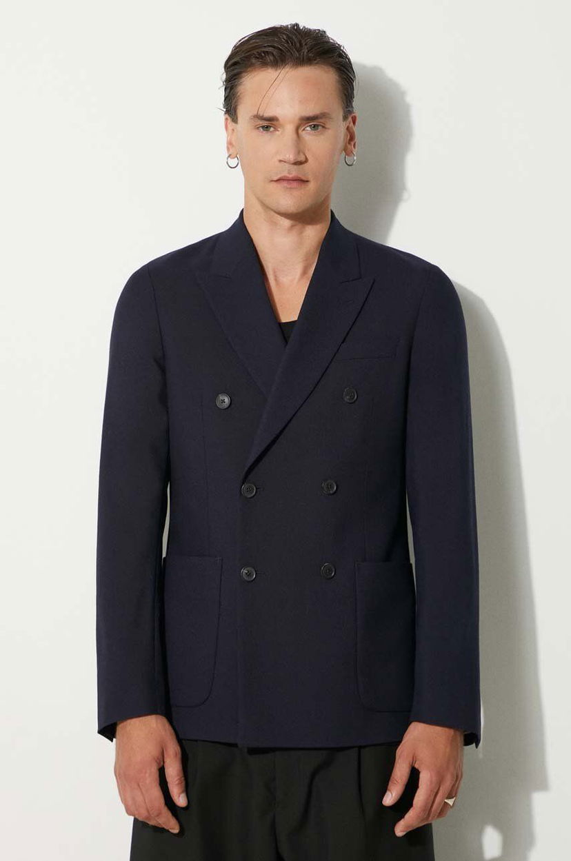 Takki Paul Smith Paul Smith Double-Breasted Wool Blazer Tummansininen | M1R.2320.N01746