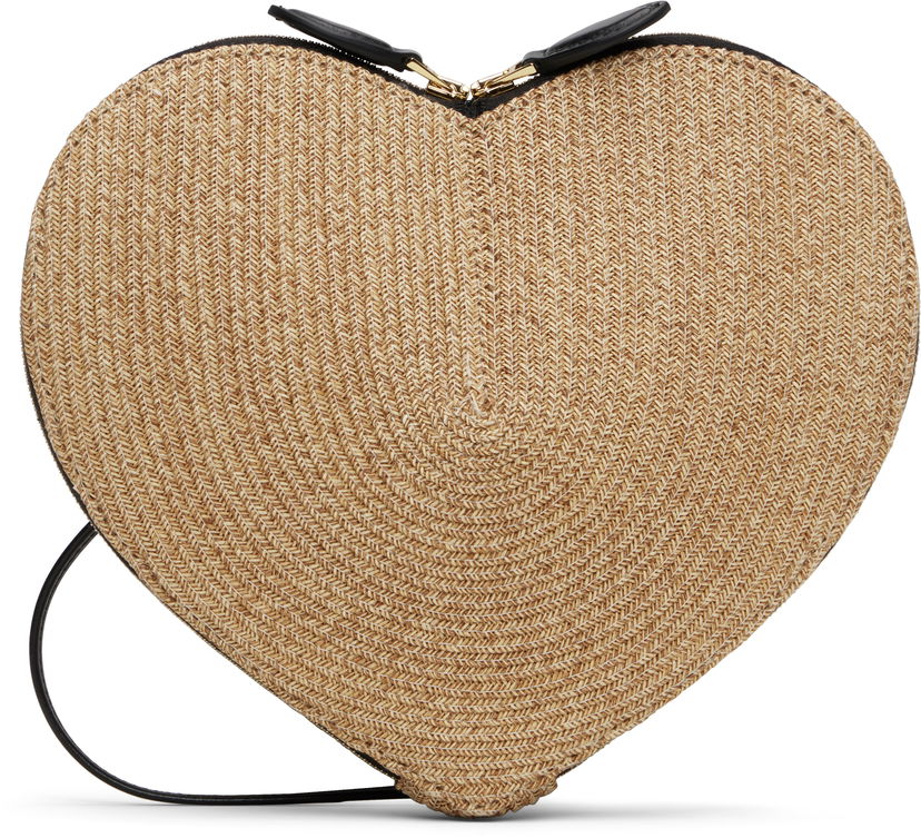 Käsilaukku Alaïa ALAÏA 'Le Cœur' Raffia Heart Bag Beige | AA1P003CA573