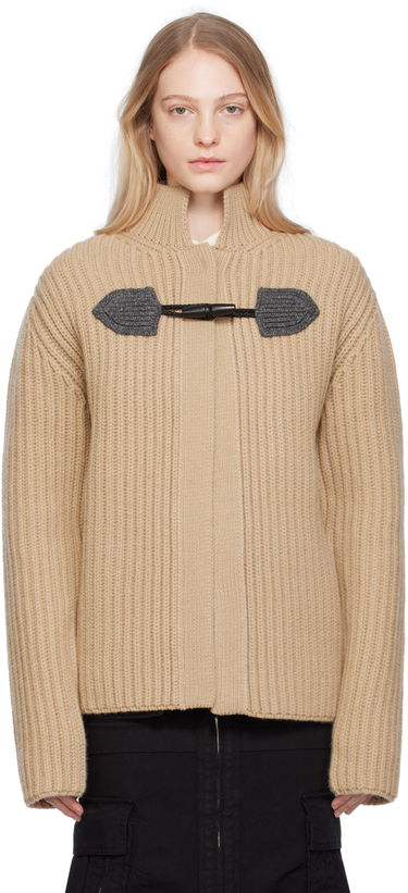 Villapaita We11done We11done Duffle Knit Cardigan Beige | WD-KC3-23-655-U-BG, 0