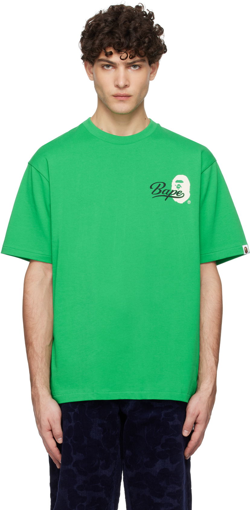 T-paita BAPE Cursive Logo Graphic T-Shirt Vihreä | 001TEK801303M