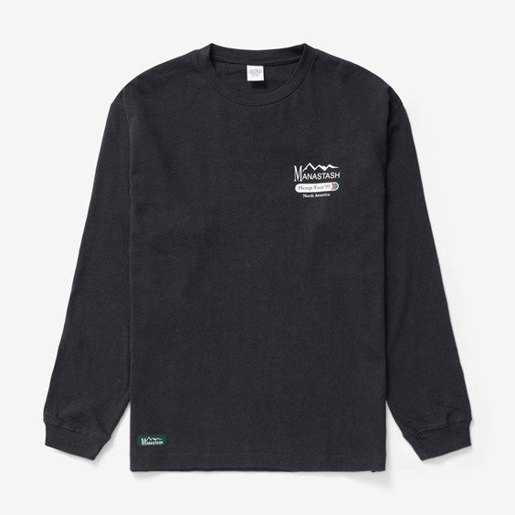 Vaatteet Manastash Hemp Long Sleeve Tee Hemp Tour Musta | 7923230010-BLA, 0
