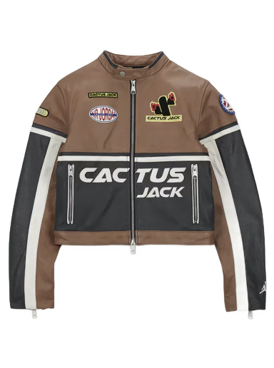 Takki Jordan Leather Jacket x Travis Scott Cactus Jack Ruskea | DX6168-256