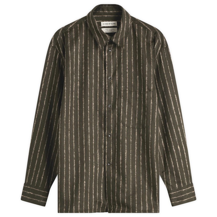 Paita A Kind of Guise A Kind of Guise Gusto Striped Shirt, Size Small Vihreä | 107-14626-641