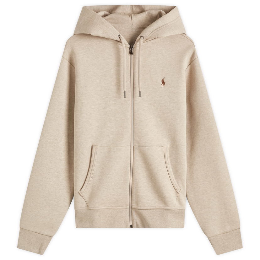 Huppari Polo by Ralph Lauren Ralph Lauren Double Knit Zip Hoodie, Size Large Beige | 710881517049